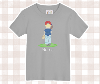 Boy Baseball Kids Sports Embroidered Basics