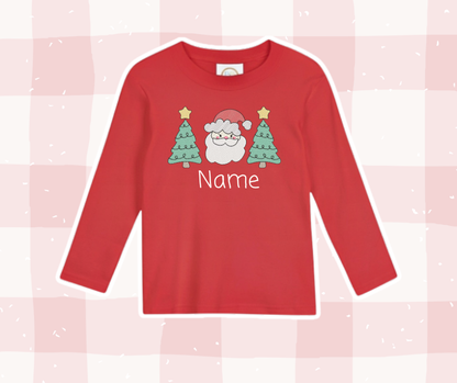 Santa Tree Christmas Embroidered Basics