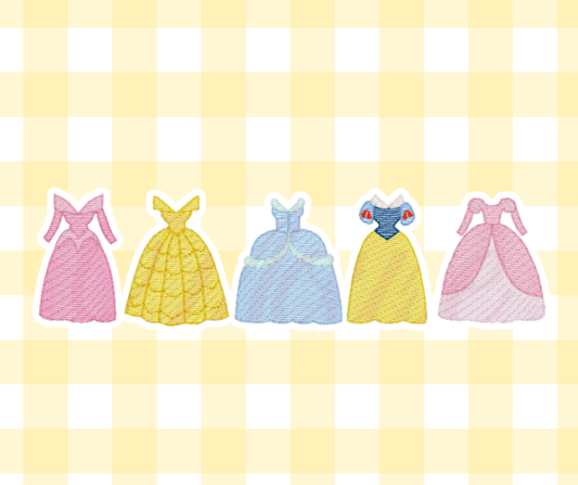 Princess Dress Magical Moments Embroidered Sketch Basic