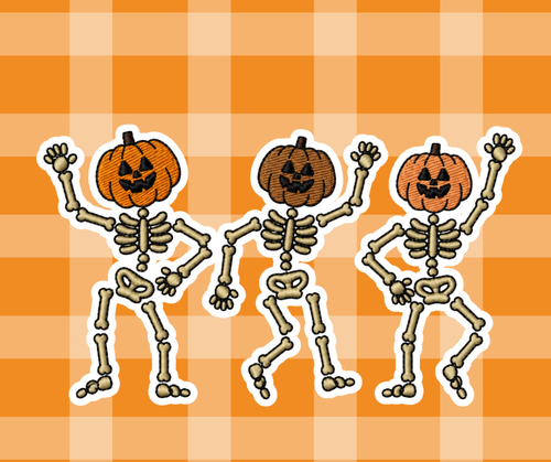 Pumpkin Skeletons Fall Sweatshirt/Tshirt