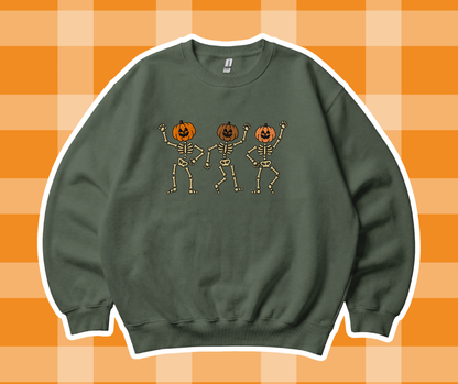 Pumpkin Skeletons Fall Sweatshirt/Tshirt