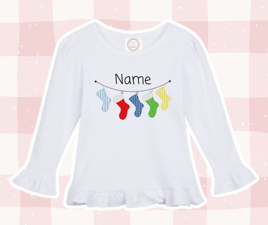 Stocking Garland Christmas Embroidered Basics