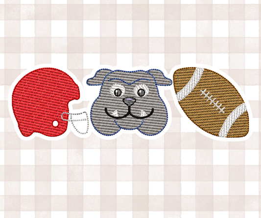 Boys GA UGA Bulldogs Trio 1 Football Kids Sports Embroidered Basics