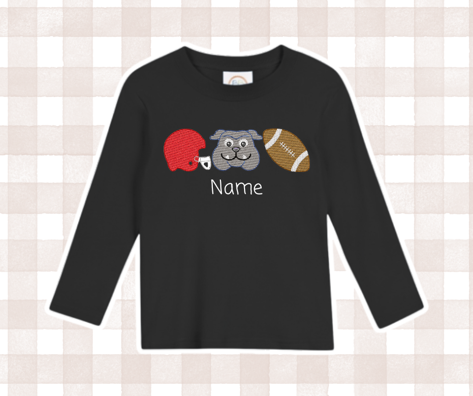 Boys GA UGA Bulldogs Trio 1 Football Kids Sports Embroidered Basics