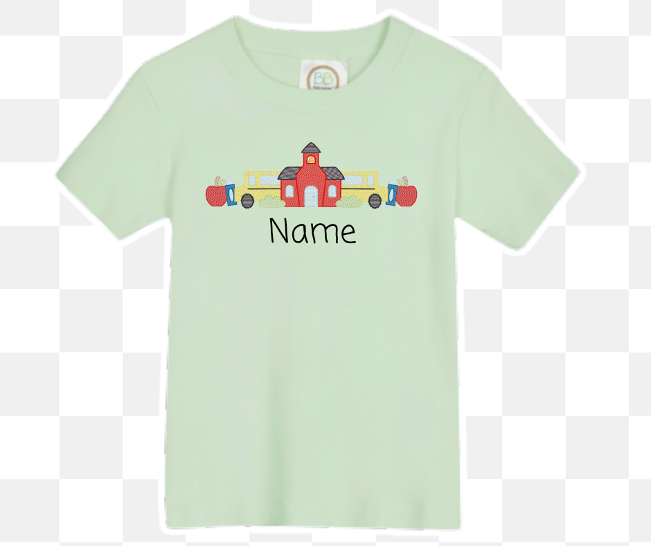 Schoolhouse Bus Collection Back to School Embroidered Basics