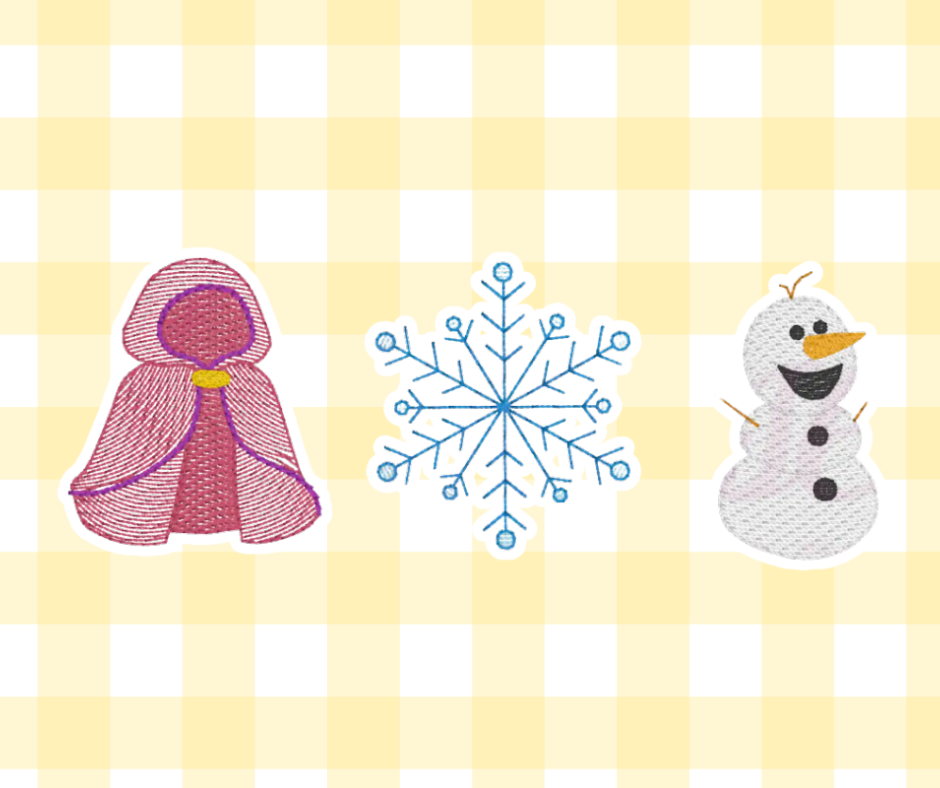 Ice Froze Trio Magical Moments Embroidered Sketch Basic