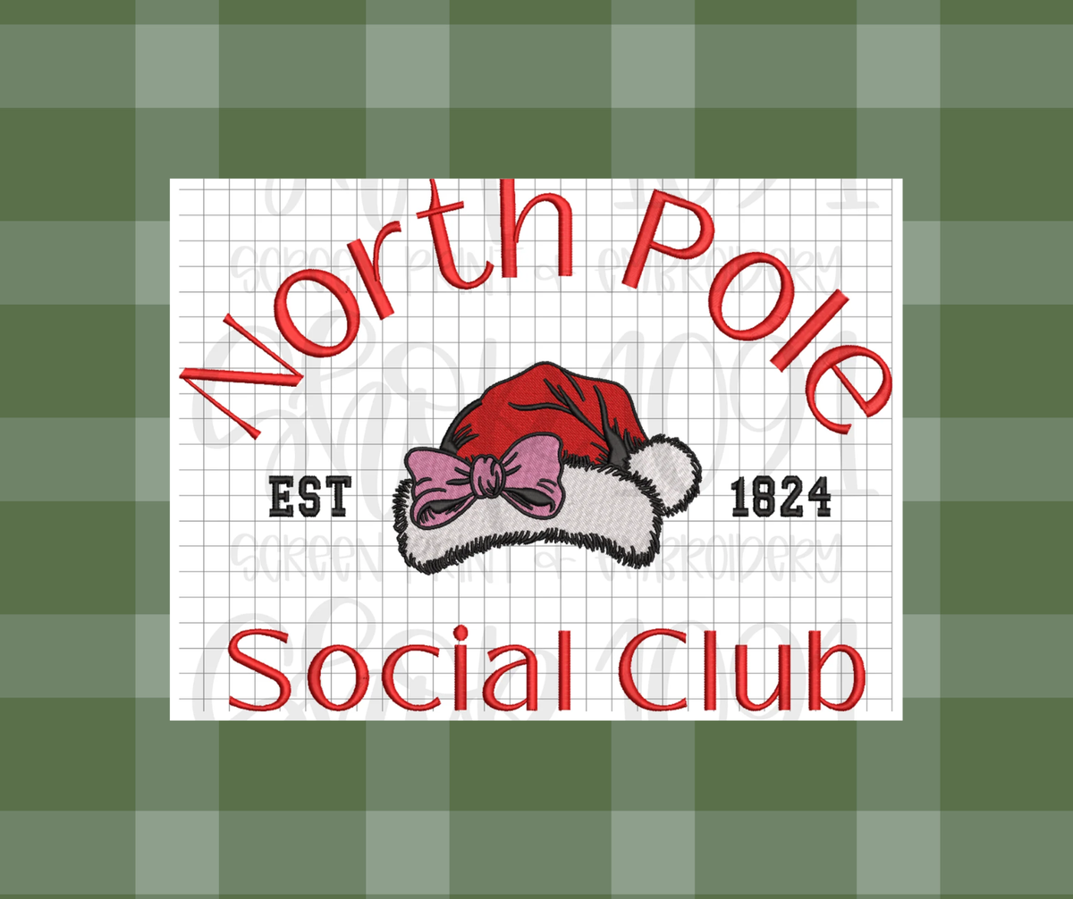 Christmas Holiday Sweatshirt/Tshirt North Pole Social Club