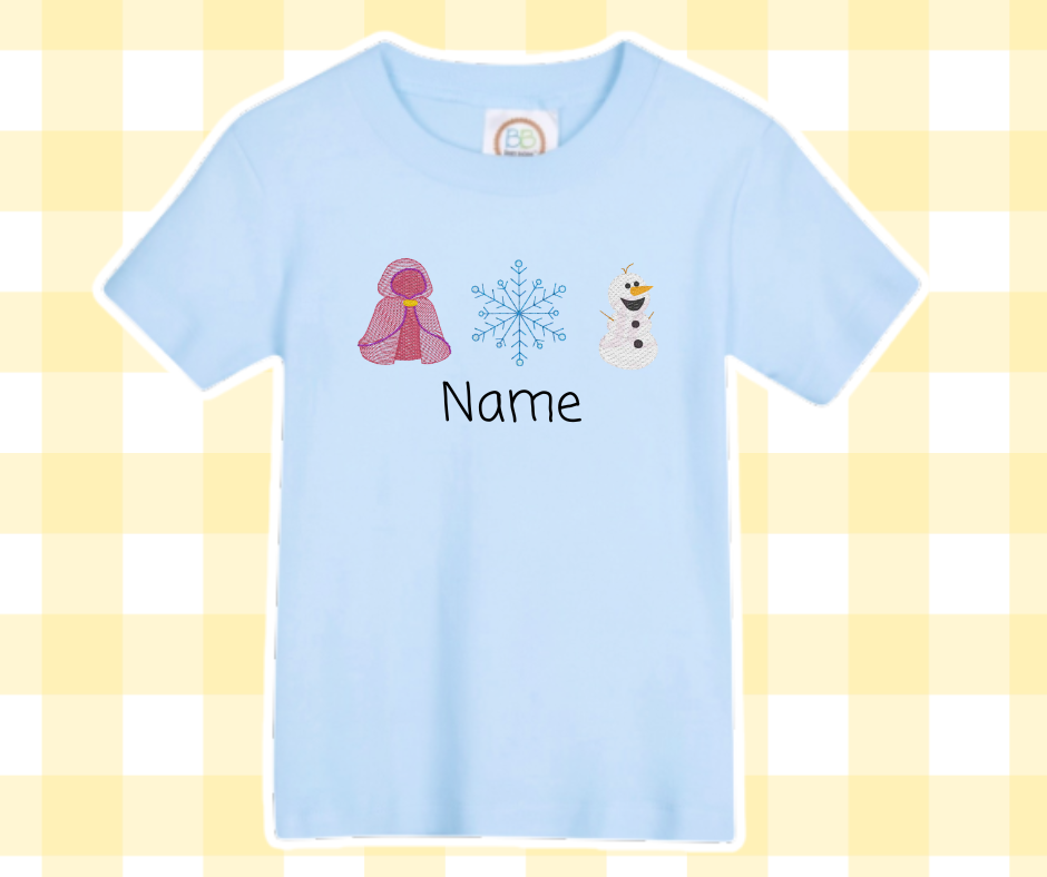 Ice Froze Trio Magical Moments Embroidered Sketch Basic