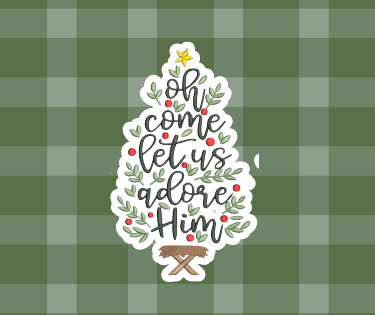 Christmas Holiday Sweatshirt/Tshirt Come Let us Adore Him