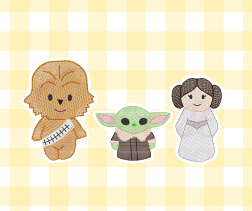 Star Galaxy Space War Trio Magical Moments Embroidered Basic