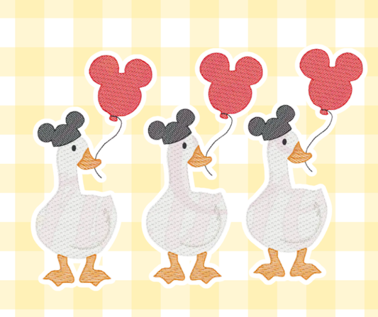 Goose Trio Magical Moments Embroidered Sketch Basic