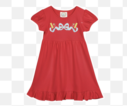 Apple Pencil Bow Banner Back to School Embroidered Basics