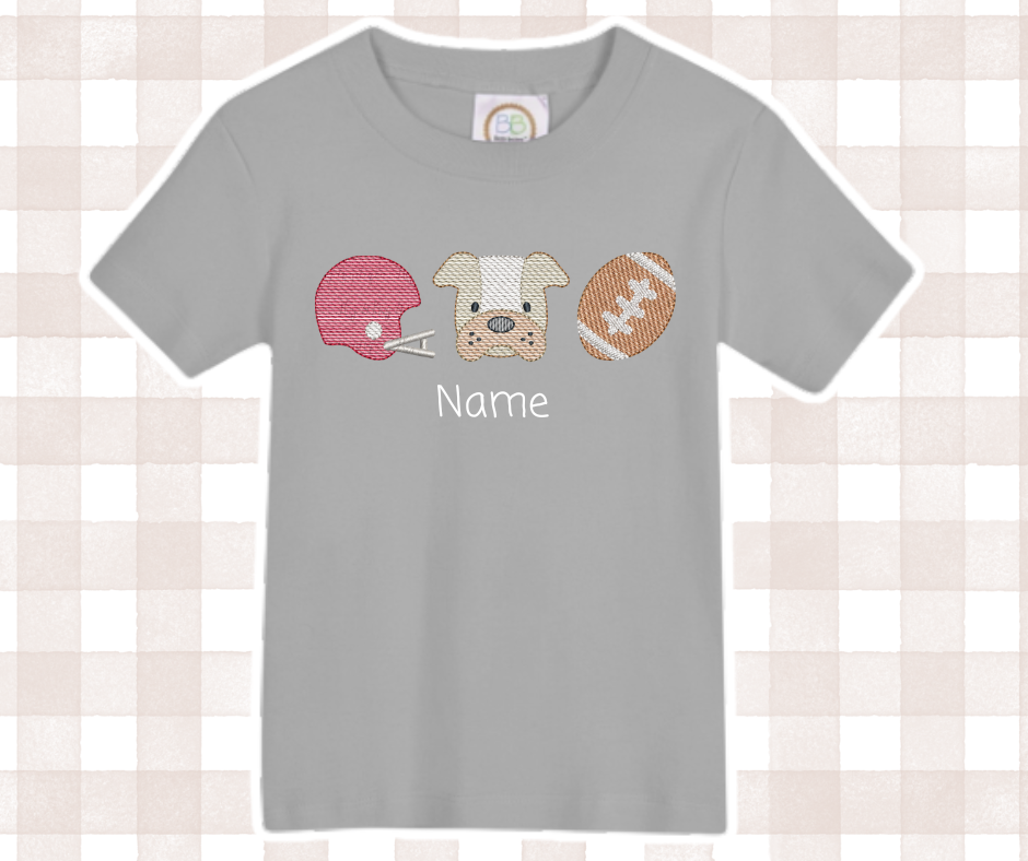 Boys GA UGA Bulldogs Trio 2 Football Kids Sports Embroidered Basics