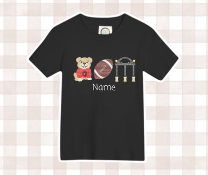 GA UGA Bulldogs Trio 3 Football Kids Sports Embroidered Basics