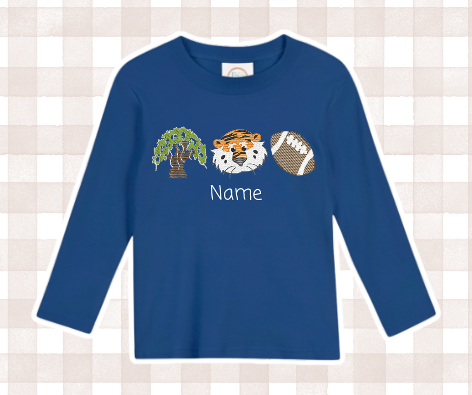 AU War Eagle Tiger Football Trio Kids Sports Embroidered Basics