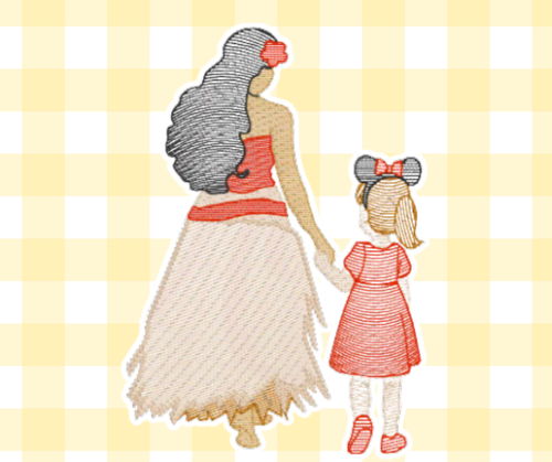 Ocean Boat Princess and Girl Magical Moments Embroidered Basics