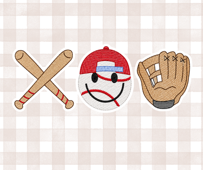 Boys Baseball Trio Kids Sports Embroidered Basics