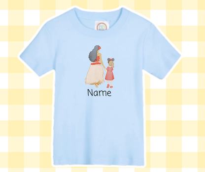 Ocean Boat Princess and Girl Magical Moments Embroidered Basics