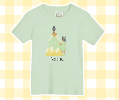 Bayou Frog Princess and Girl Magical Moments Embroidered Basic