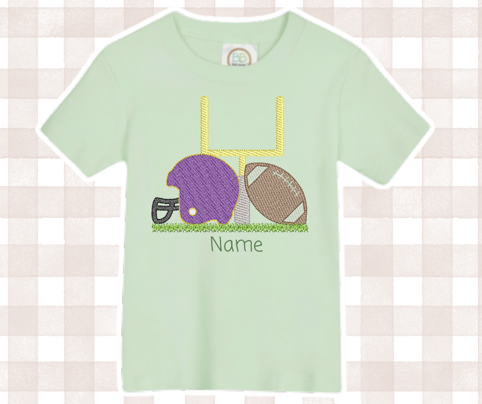 Football Team Trio Kids Sports Embroidered Basics