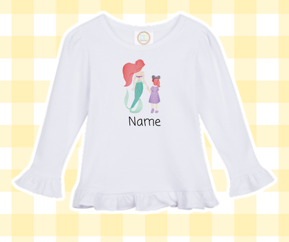 Mermaid Princess and Girl Magical Moments Embroidered Basic