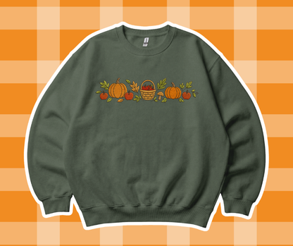 Pumpkins and Basket Fall Sweatshirt/Tshirt