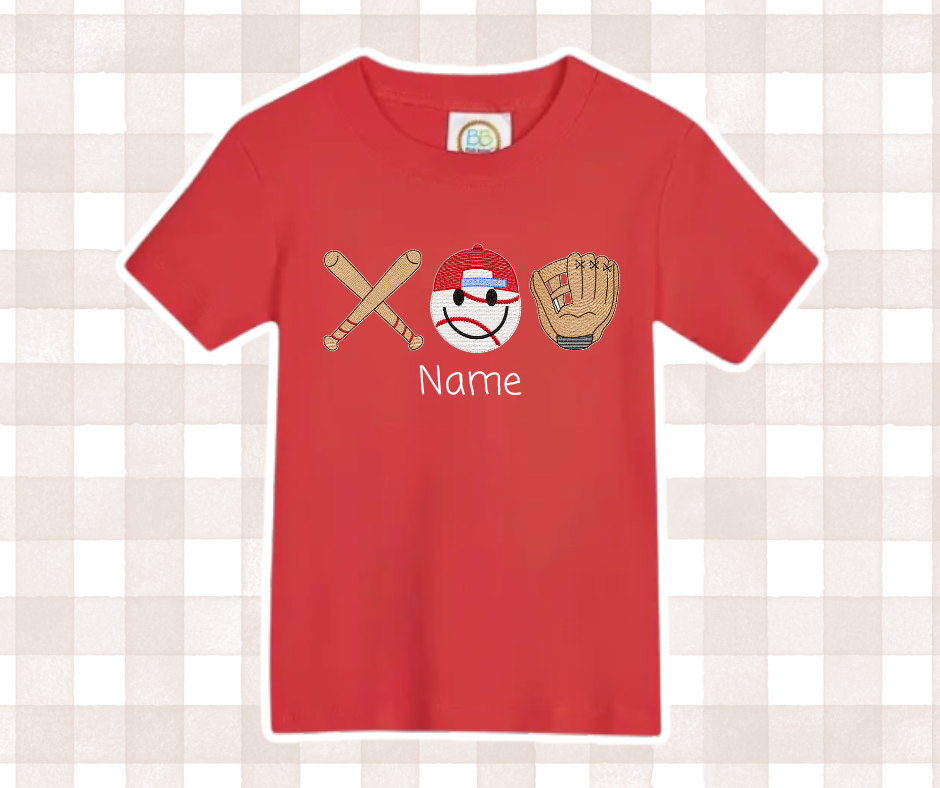 Boys Baseball Trio Kids Sports Embroidered Basics