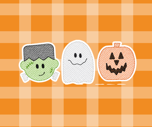 Frankie Halloween Fall Sketch Embroidered Kids Basic