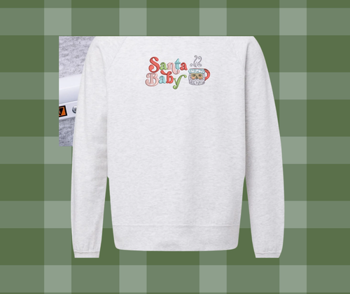 Christmas Holiday Sweatshirt/Tshirt Santa Baby Cup