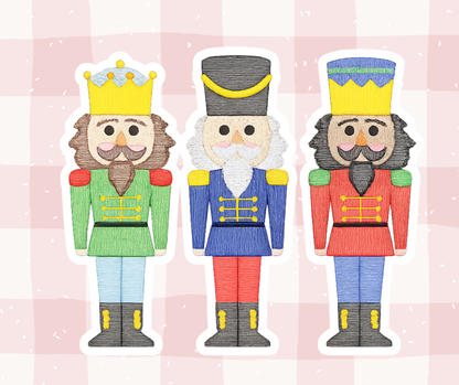 Nutcracker Trio Christmas Embroidered Basics