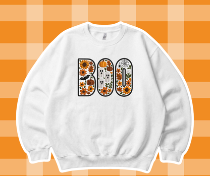 Floral BOO Fall Sweatshirt/Tshirt