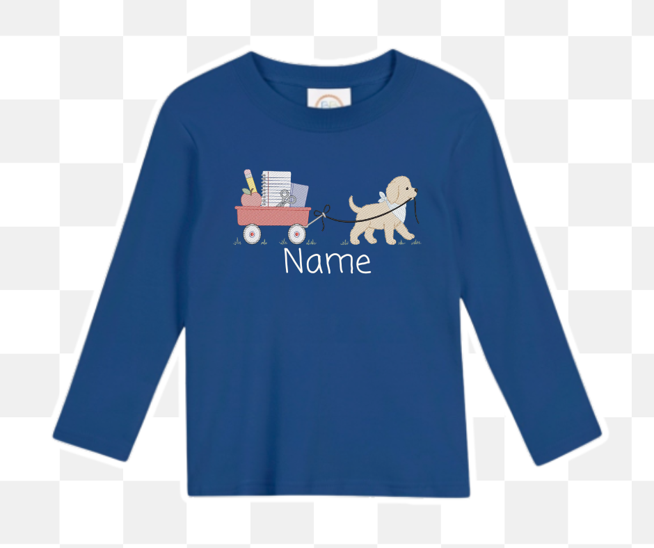 Puppy Wagon Back to School Embroidered Basics