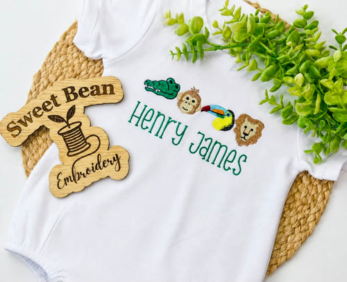 You Pick Zoo Animal Everyday Embroidered Basic