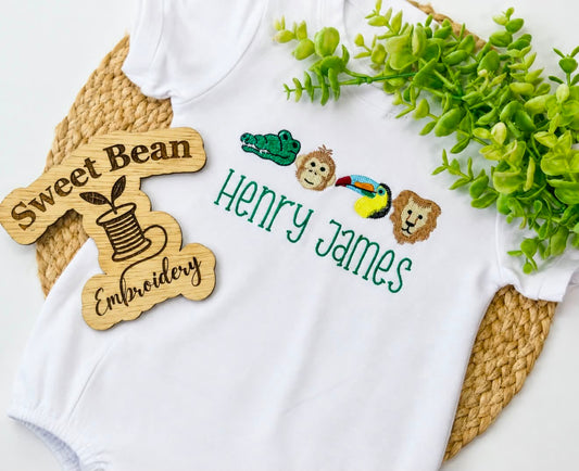 You Pick Zoo Animal Everyday Embroidered Basic