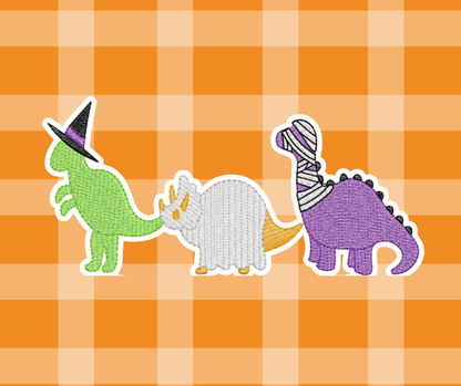 Dino Costume Halloween Fall Sketch Embroidered Kids Basic