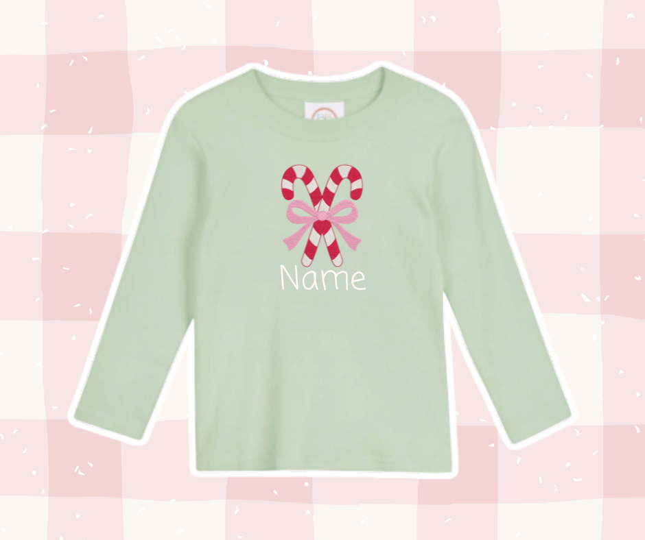 Candy Cane Bow Bundle Christmas Embroidered Basics