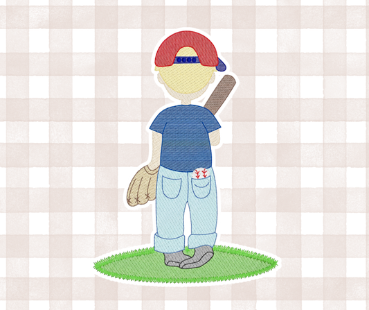 Boy Baseball Kids Sports Embroidered Basics