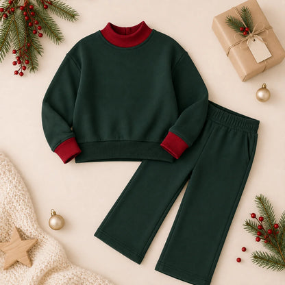 PREORDER - Casual Christmas Mockneck Set