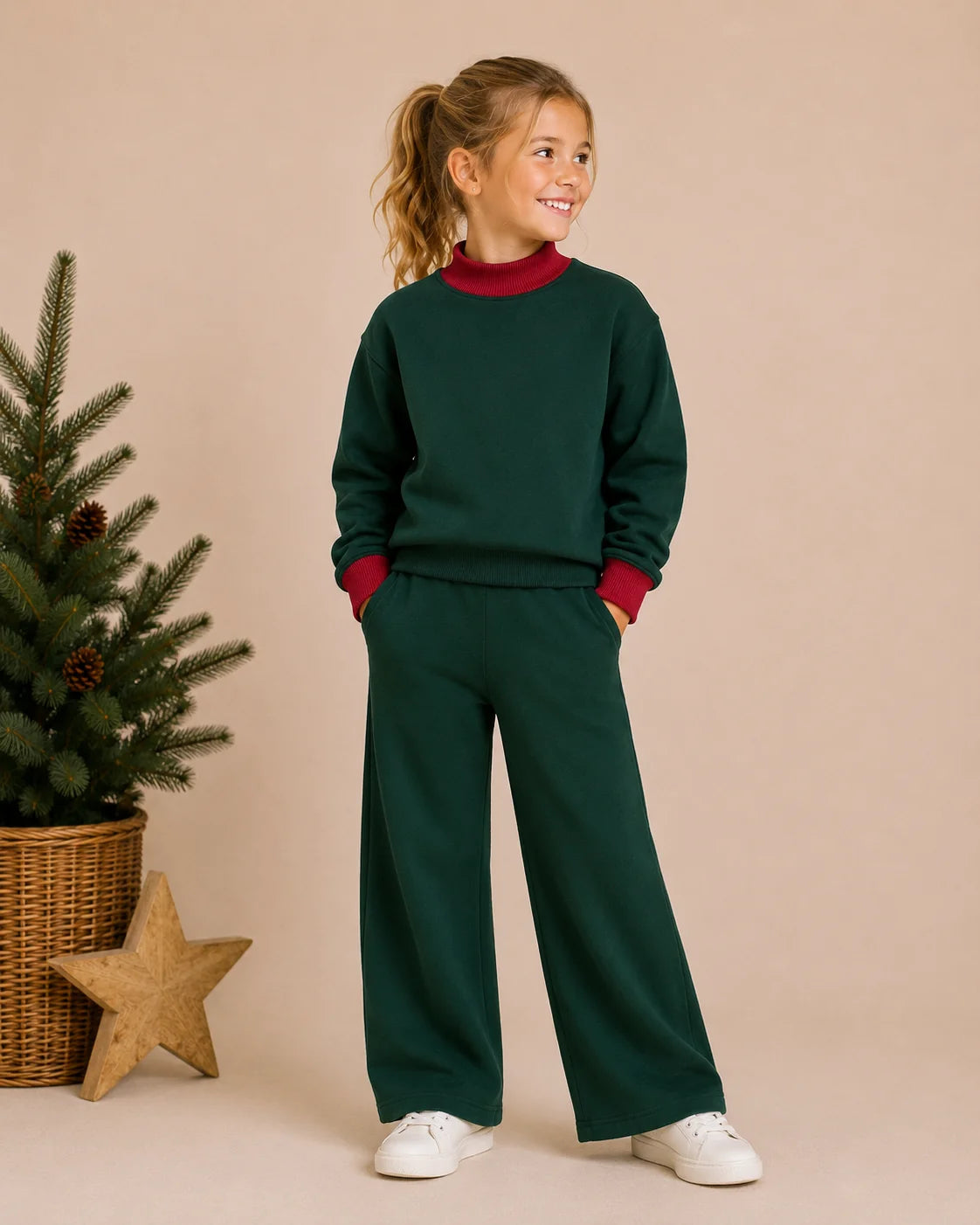 PREORDER - Casual Christmas Mockneck Set