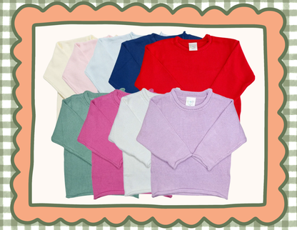 Custom Embroidered Children’s Roll Neck Sweater