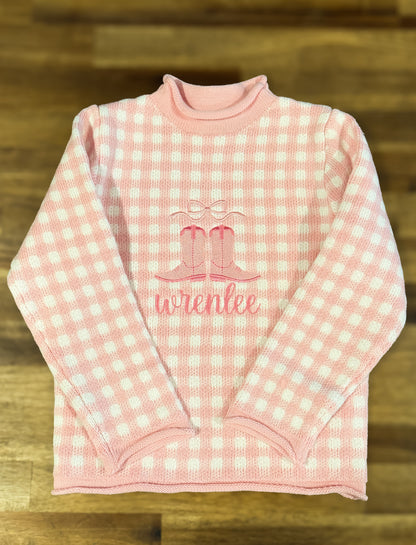 QUICK PREORDER - Closes 9/6 at Midnight - GINGHAM ROLL NECK HATS AND SWEATERS