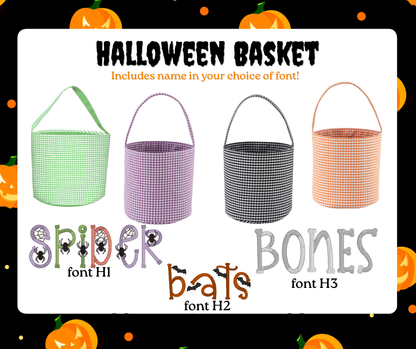 Custom Halloween Trick or Treat Basket