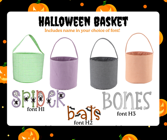 Custom Halloween Trick or Treat Basket
