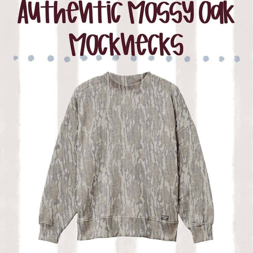 PREORDER Authentic Mossy Oak Mockneck