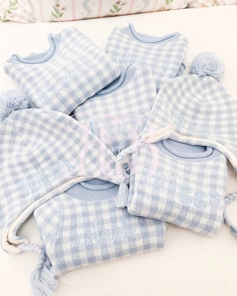 QUICK PREORDER - Closes 9/6 at Midnight - GINGHAM ROLL NECK HATS AND SWEATERS