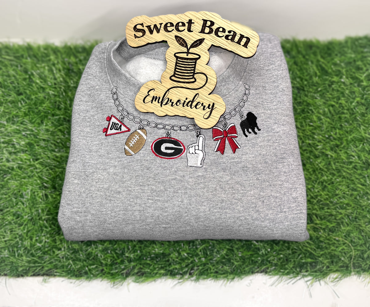 Team Spirit Charm Necklace Sweatshirt