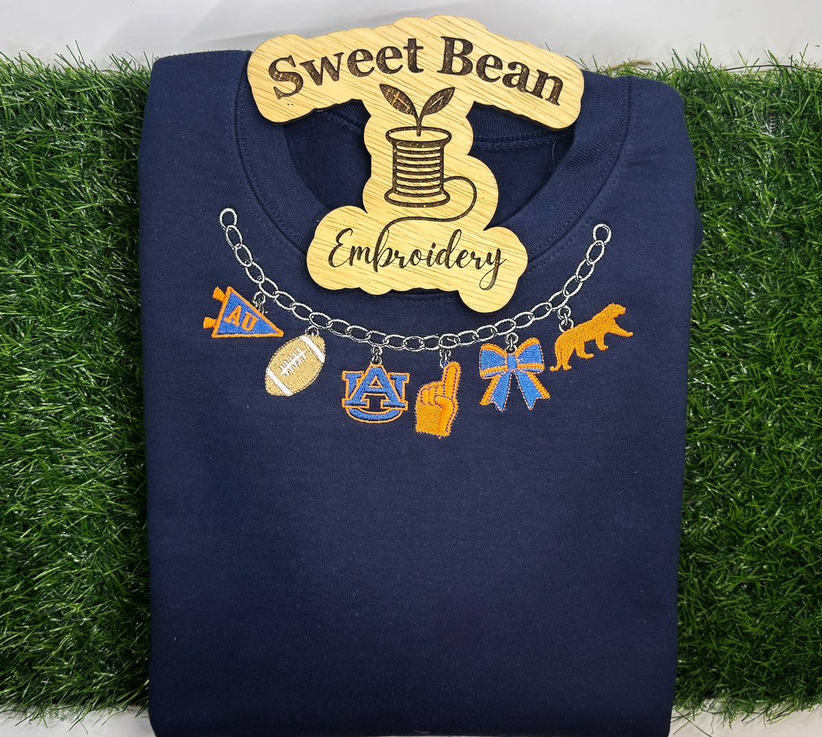 Team Spirit Charm Necklace Sweatshirt