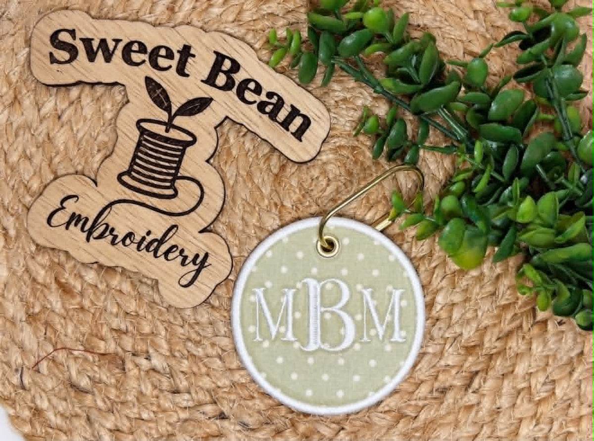 Applique Custom Embroidered Bag Tag