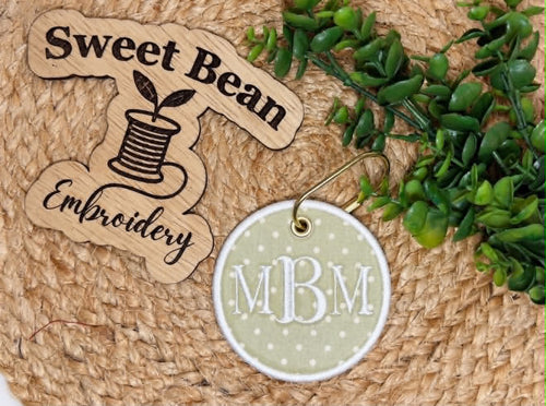 Applique Custom Embroidered Bag Tag