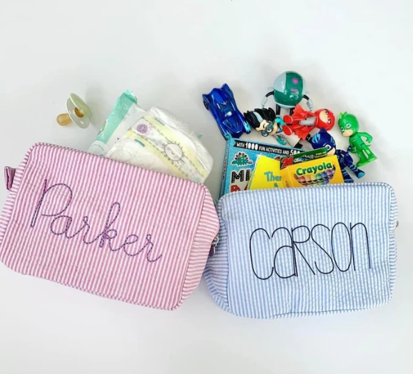 Seersucker Everything Bag